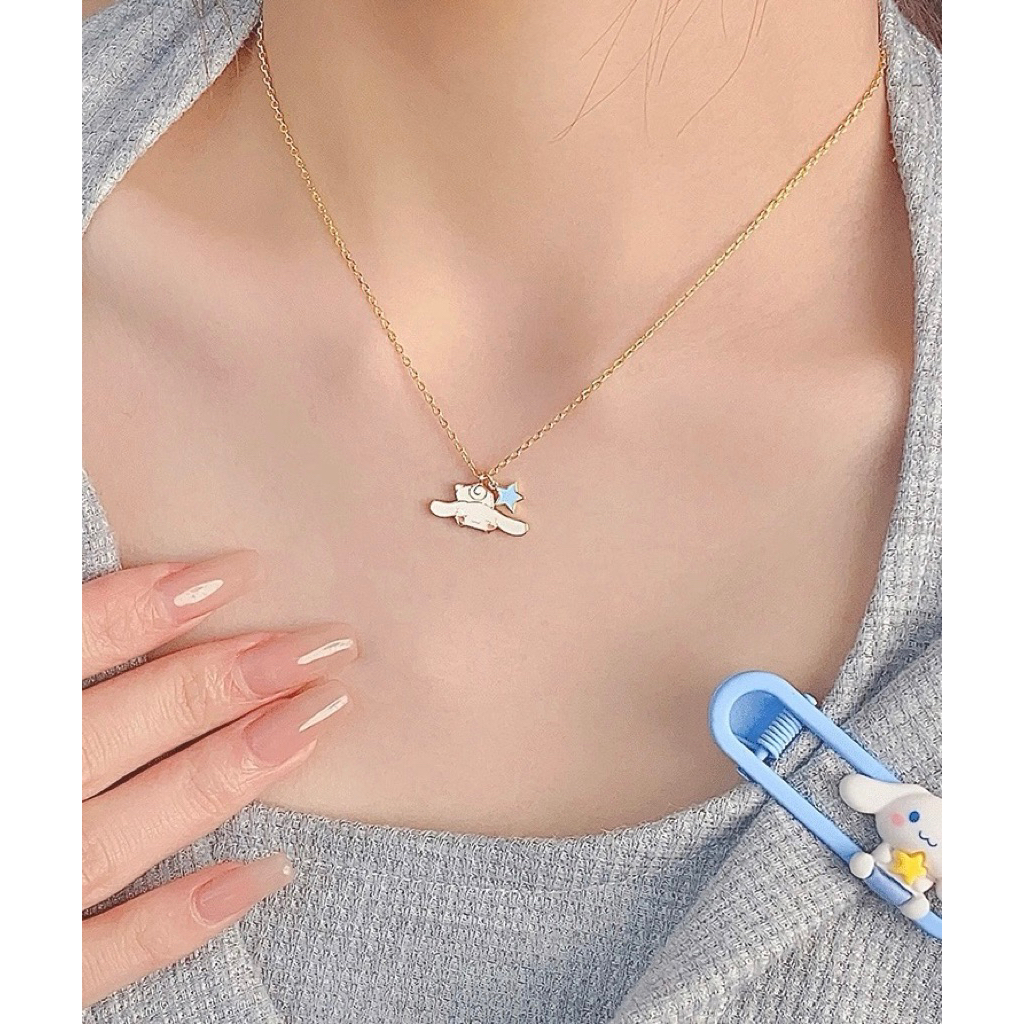 ZGO อุปกรณ์เสริมสร้อยคอสร้อยข้อมือเครื่องประดับเด็ก/ผู้หญิง Sanrio ที่ได้รับอนุญาตต้นฉบับเงิน 925 Me