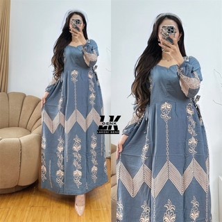 DASTER LONGDRESS CHIBI KEKINIAN JUMBO LD 120 TERBARU BAHAN RAYON PREMIUM TEBAL DASTER BUSUI WANITA RESLITING DEPAN DRESS BUMIL TERLARIS