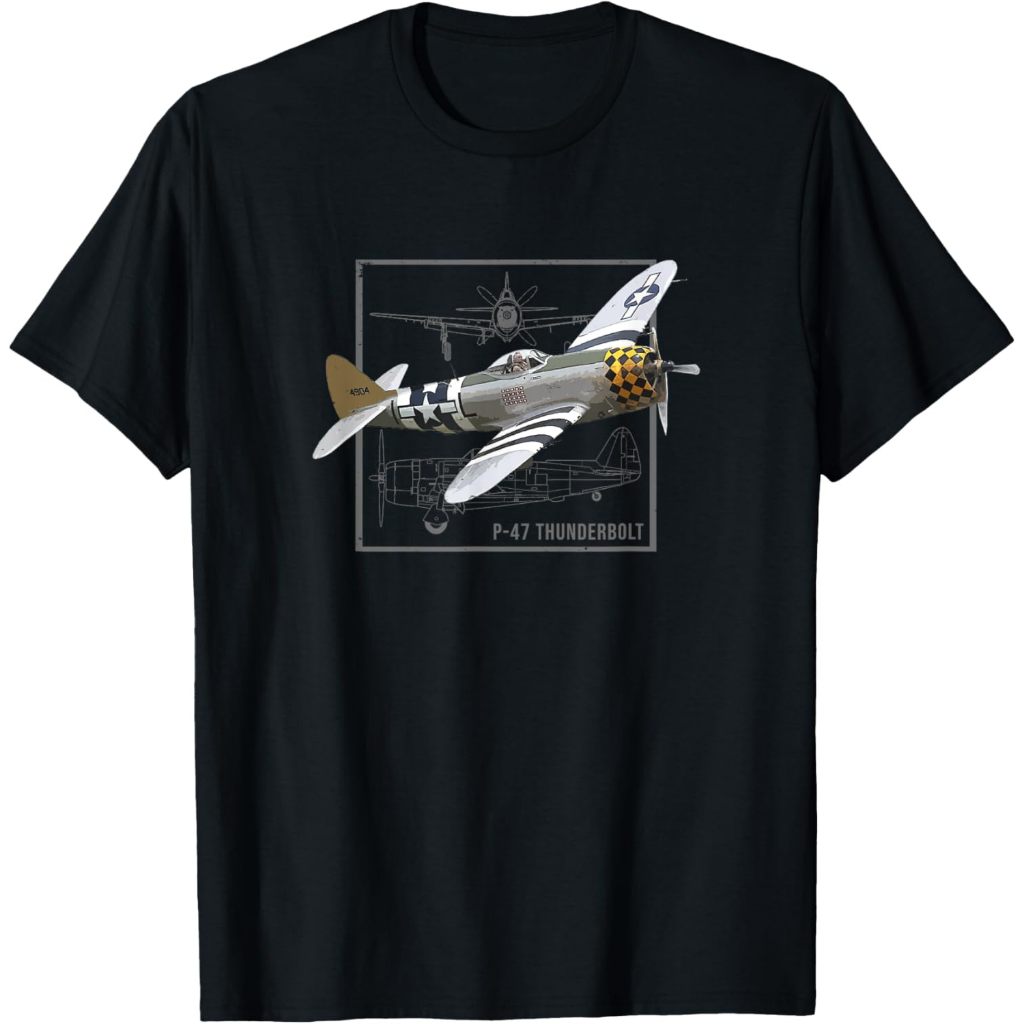 เสื้อยืดเครื่องบินรบ Republic P-47 Thunderbolt WW2 สําหรับเด็ก