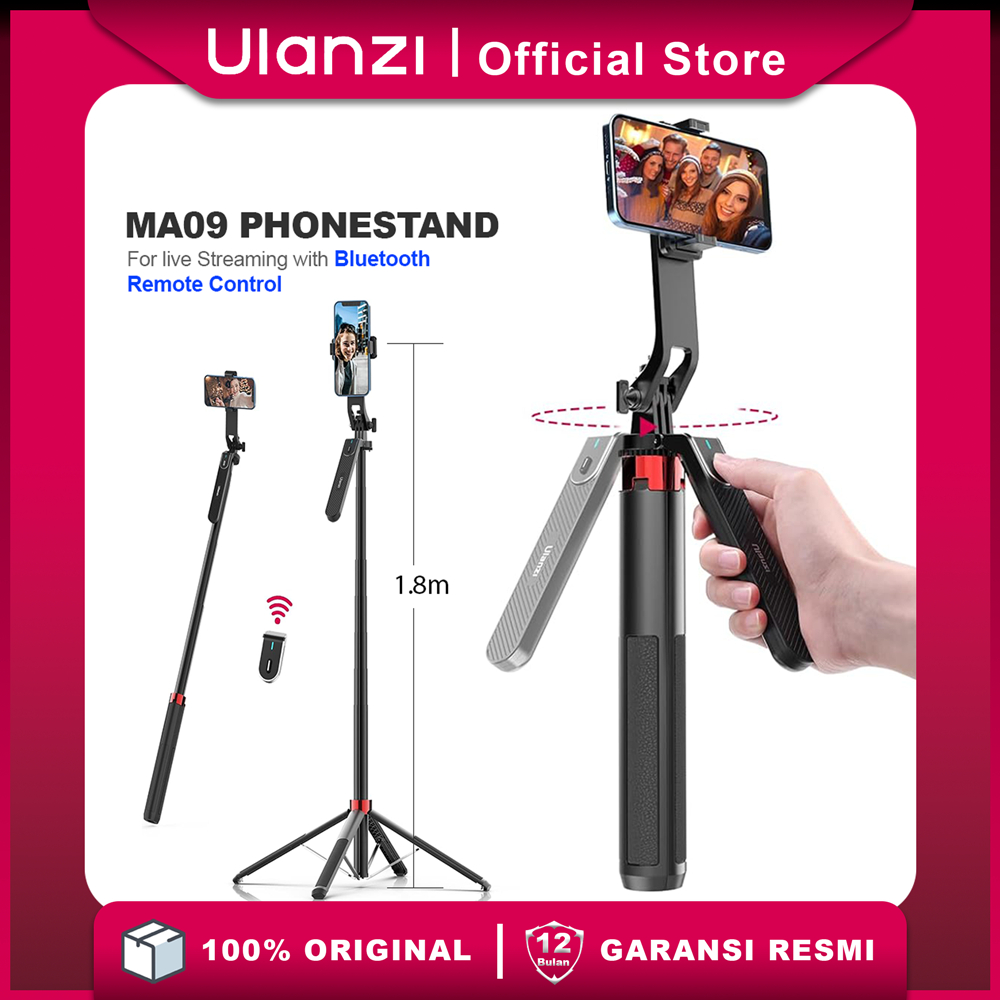 Ulanzi MA09 ไม้เซลฟี่พร้อมรีโมทสําหรับ Action Cam และสมาร์ทโฟน