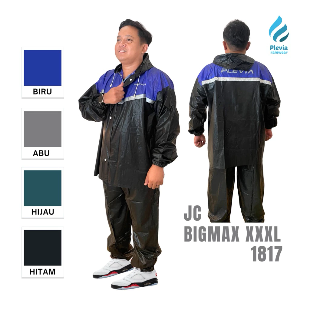 PLEVIA Bigmaxx XXXL เสื้อกันฝนผู้ใหญ่ รุ่น 1817 เสื้อและกางเกง