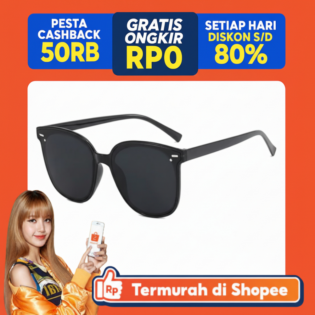 MATA (SJ) (PL-H003) แว่นกันแดดทรงแคทอายดีไซน์เกาหลีแว่นกันแดดผู้หญิง KM01 | PL-H003