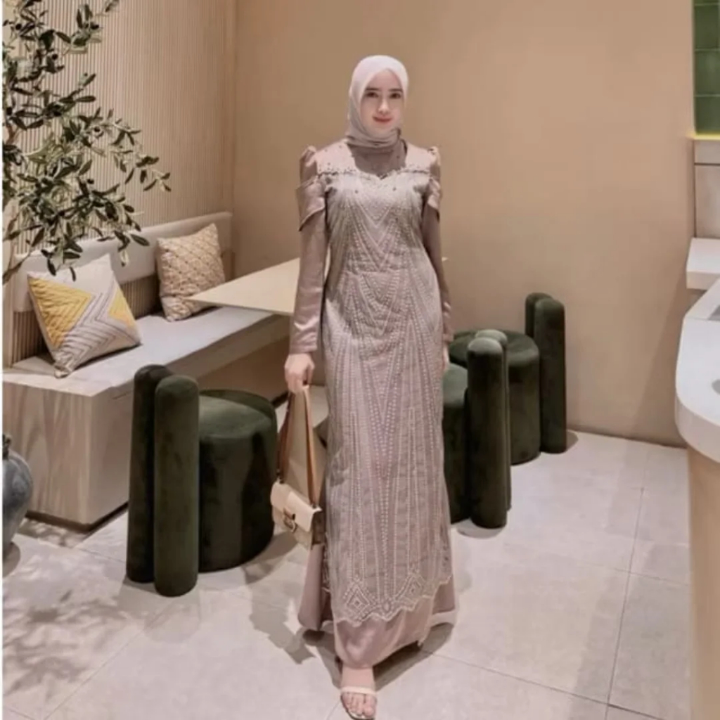 Gamis Gasmi Haraya Gamis Lebara 2026 คําเชิญผู้หญิงหรูหราล่าสุดเกมเสื้อผ้า Current Bsju Gmis Party B