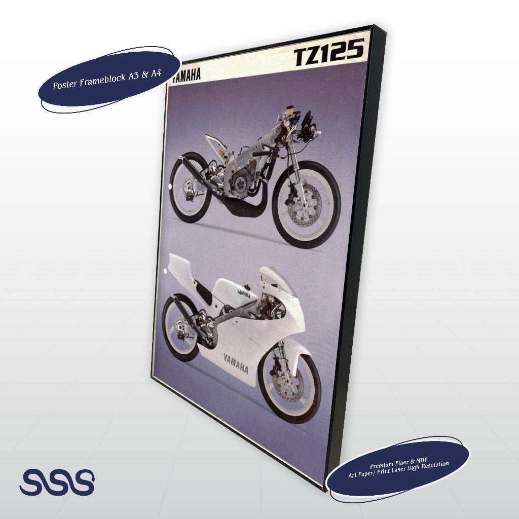 โปสเตอร์ TZ 125 / AESTHETIC / โปสเตอร์ FRAMEBLOCK