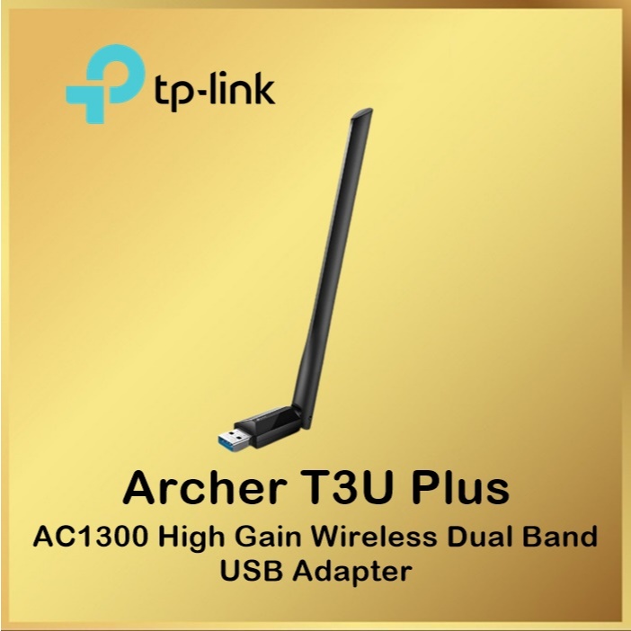 TP-Link Archer T3U Plus AC1300 อะแดปเตอร์ USB Dual Band ไร้สายกําลังสูง T3 U