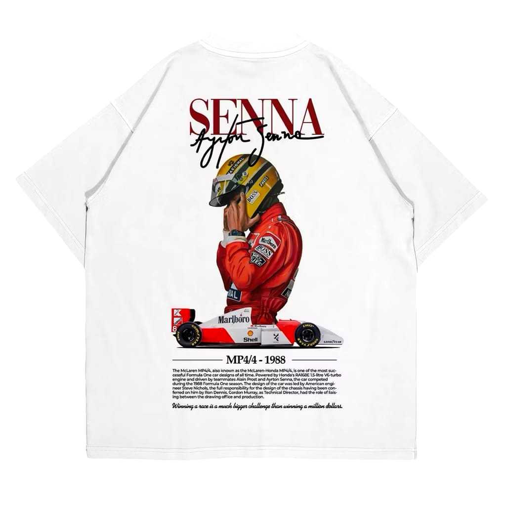 KATUN ARYTON SENNA เสื้อยืด FERRARI RACING CAR CLOTHES COMBED COTTON เสื้อยืดผู้ชายและผู้หญิง TOPS U