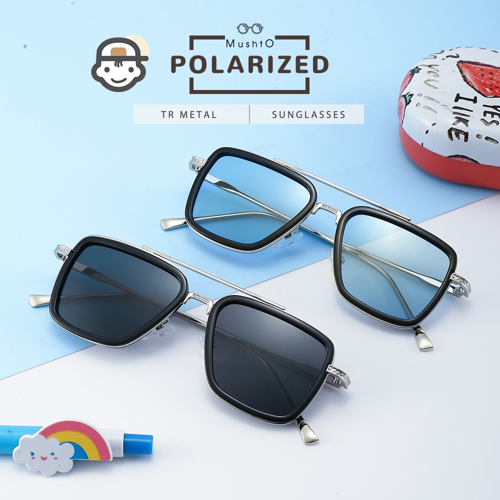 Mushto เด็กป้องกันรังสี Blueray คอมพิวเตอร์ Gadget แว่นตาสแควร์รูปร่าง TR90 + โลหะและยืดหยุ่น 2961