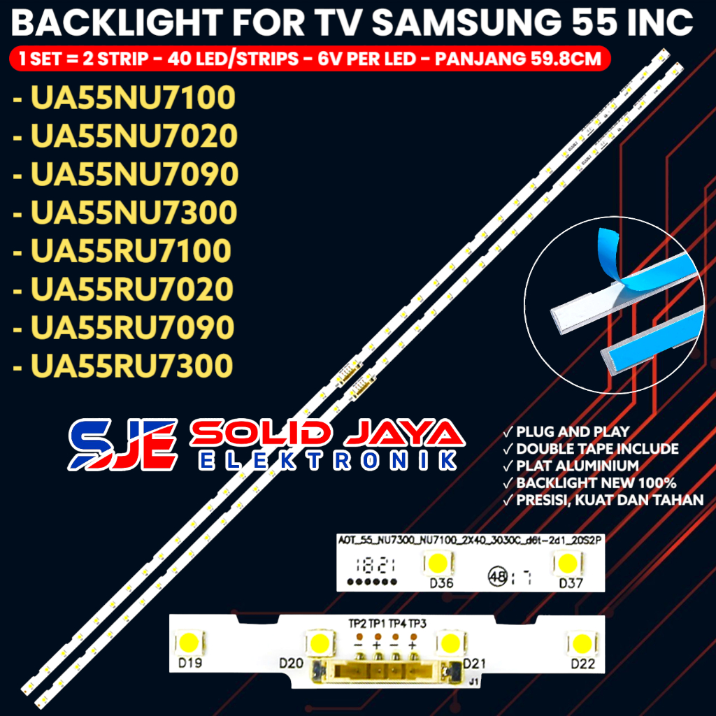 ทีวี SAMSUNG 55 INCH BACKLIGHT UA 55NU7100 55NU7090 55NU7020 55NU7300 55RU7100 55RU7090 55RU7020 55N