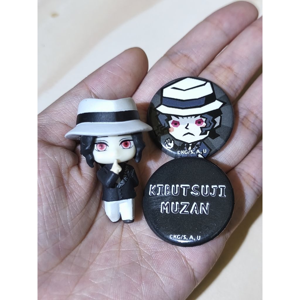 (อย่างเป็นทางการ) Kibutsuji Muzan Merch/ Mini Figure Muzan/ Pin Muzan/ Demon Slayer Merch/ Kimetsu N
