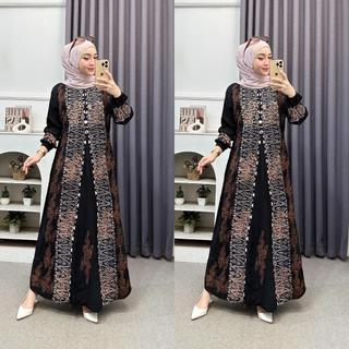 M L XL XXL Gamis Twill Rayon Pekalongan FULL KANCING Warna Soft Gamis Wanita Kekinian Gamis Syar'i Terbaru 2024