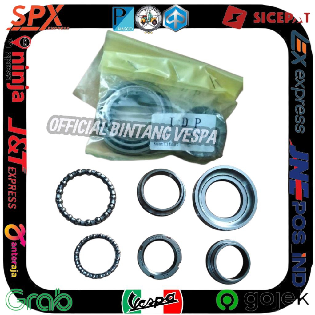 คอพวงมาลัยสําหรับ vespa px excel super sprint exclusive pxe ยี่ห้อ IDP