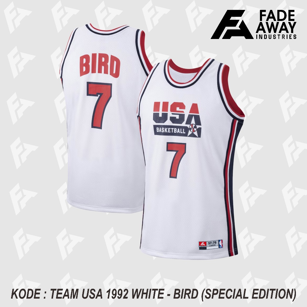 BIRD 7 USA TEAM 92 เสื้อฟุตบอลสีขาว