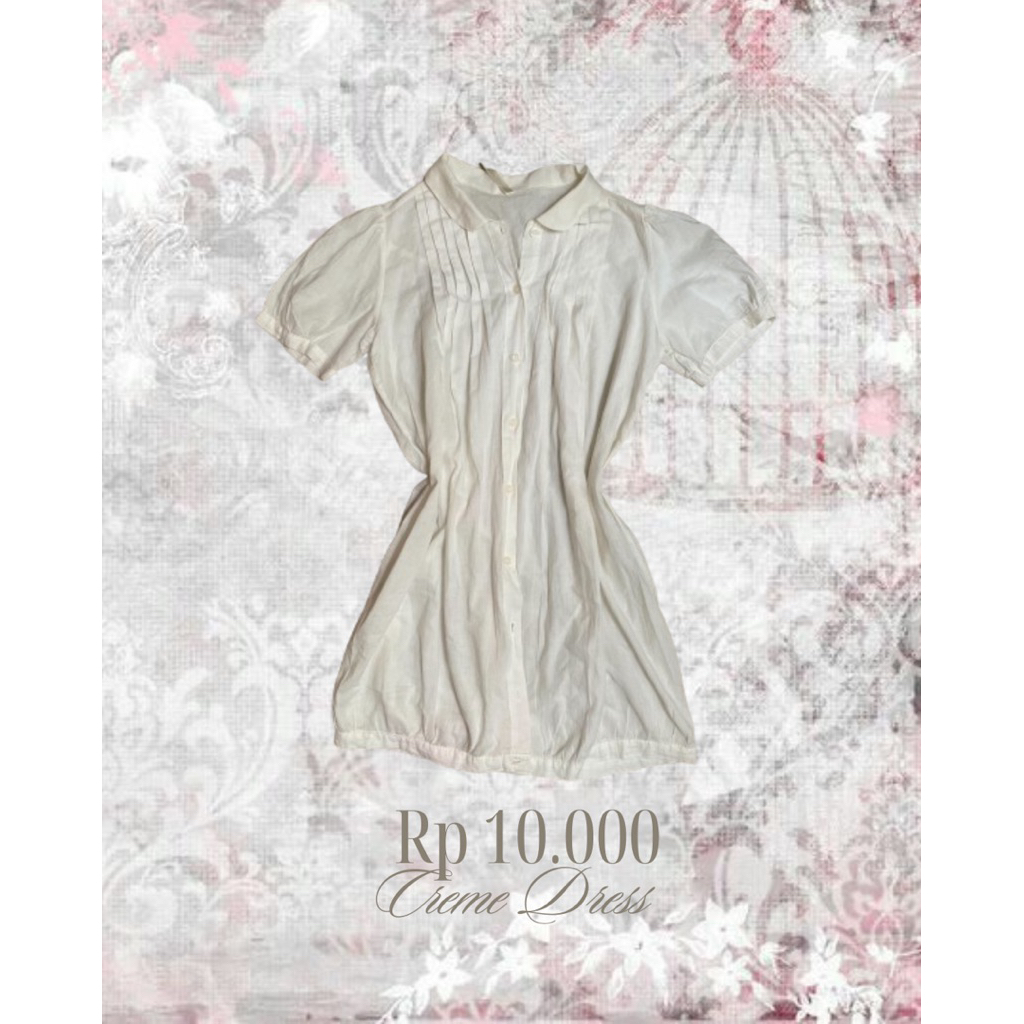 ชุดเดรสสีครีม | Vintage coquette shoujou milkmaid igari monukei shoujou