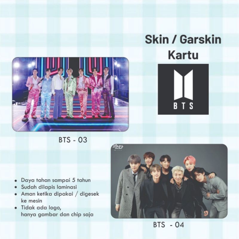 สติ๊กเกอร์ ATM / Garskin / ATM Card Skin / Emoney / Flazz BTS