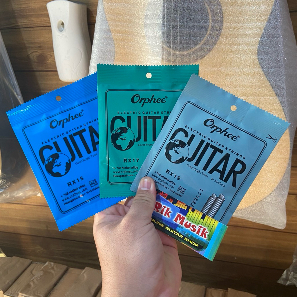 Orphee RX15 RX17 RX19 สายกีตาร์ไฟฟ้าเดิมโบนัส 2 ปิ๊ก