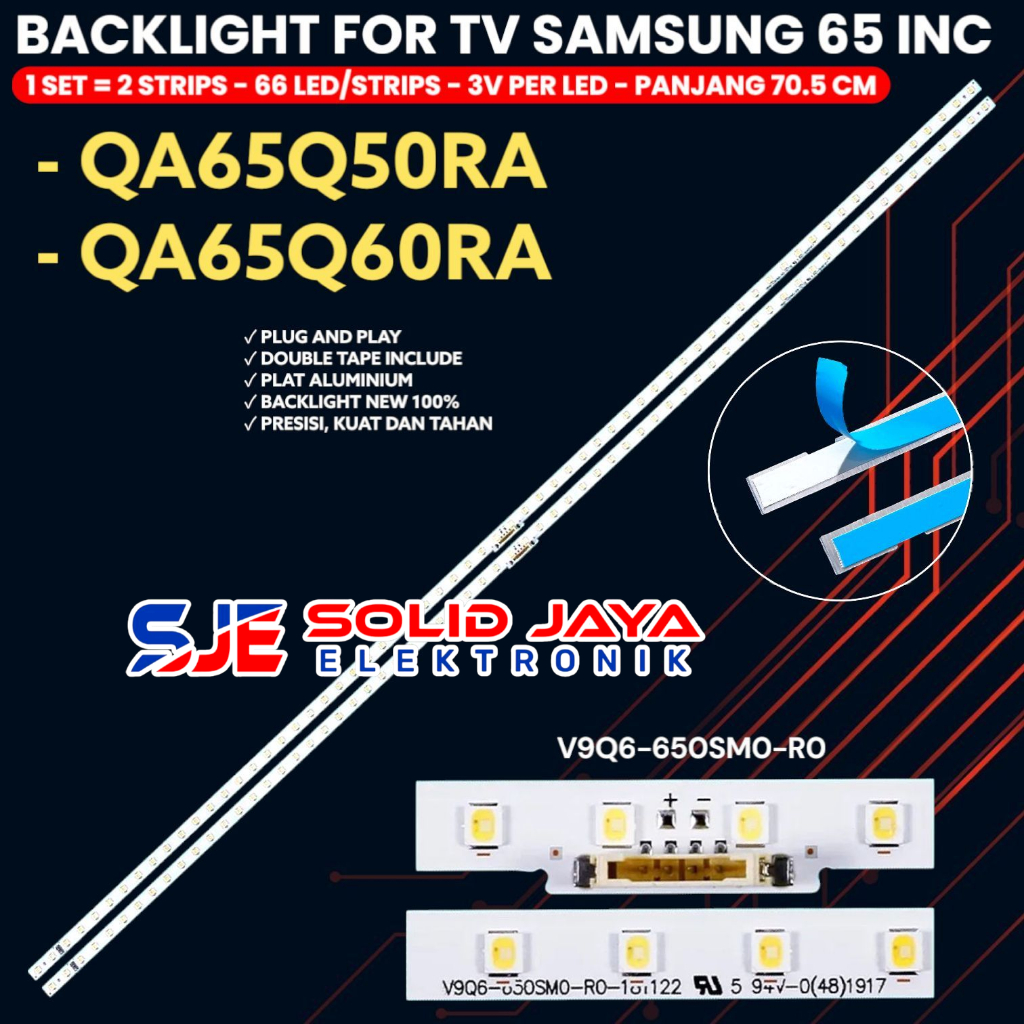 SAMSUNG 65 INCH TV BACKLIGHT QA65Q50RA QA65Q60RA BL LED LAMP V9Q6-650SM0-R0 BN96-48108A 66LED