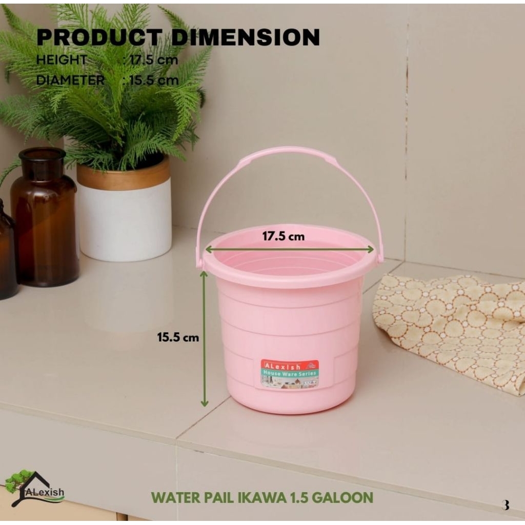 [1 ชิ้น] MINI COLORED BUCKET 1.5 GL THICK