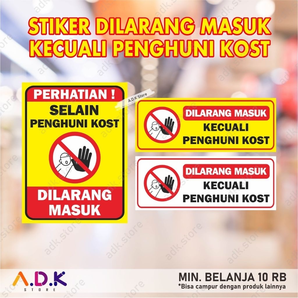 JAMAN STICKERS สําหรับกระดานบ้าน PROHIBITED ENTERING