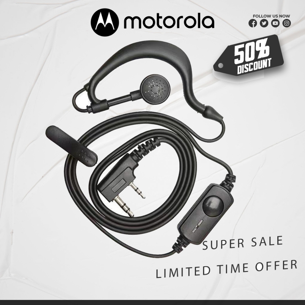 ชุดหูฟังท่อลม Motorola ชุดหูฟังป้องกันออกซิเดชั่น K-Head เหมาะสําหรับ C51 C1