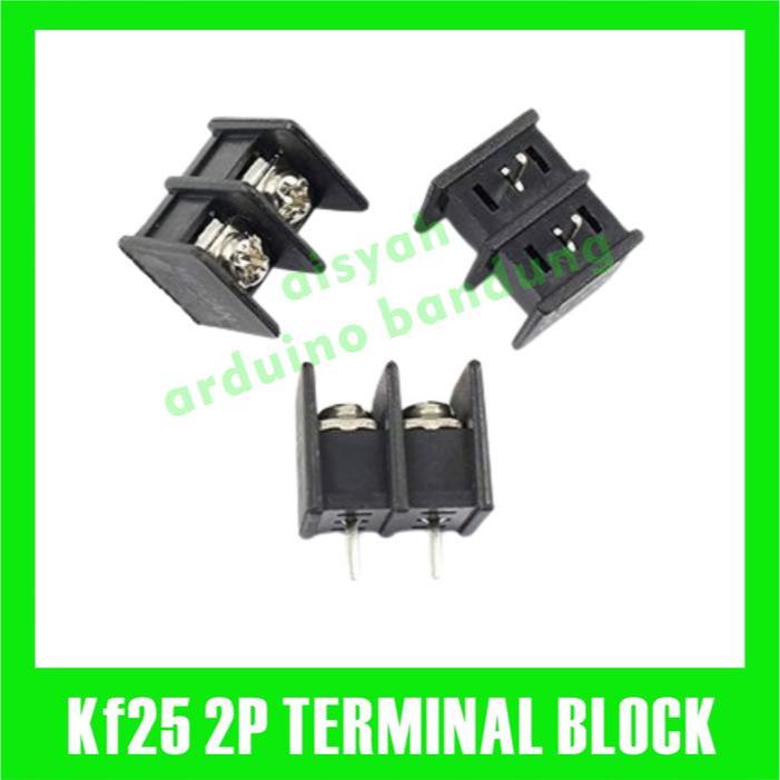 บล็อกเทอร์มินัลสีดํา 2P PCB 2 P KF25 2 Pin KF 25 pitch 7.62mm
