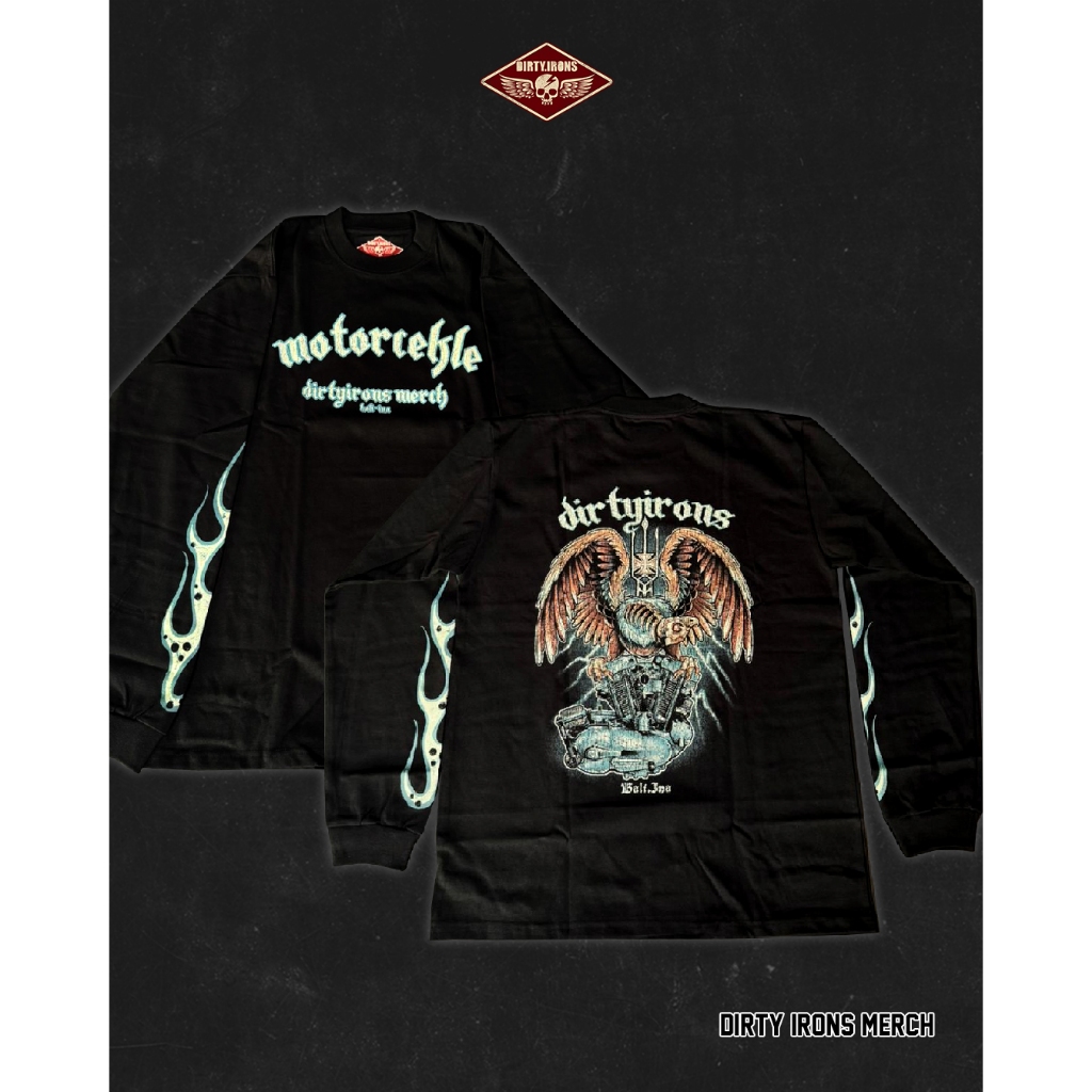 Dirty Irons - แขนยาว Vulture - สีดํา