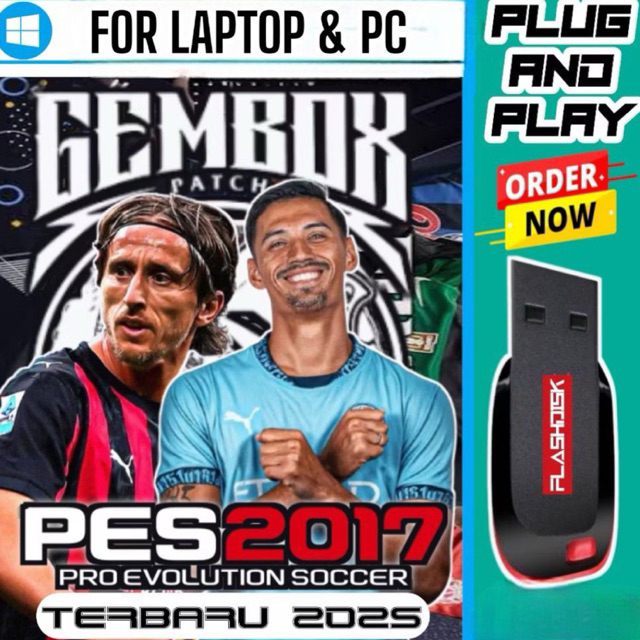 64GB Flashdisk เกมใหม่ Ball Pes 2017 Update 2025/2026 ล่าสุดสําหรับคอมพิวเตอร์พีซีและแล็ปท็อป