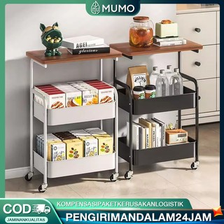 Rak Troli Susun Rak kamar mandi Rak Penyimpanan Dapur Dengan Roda