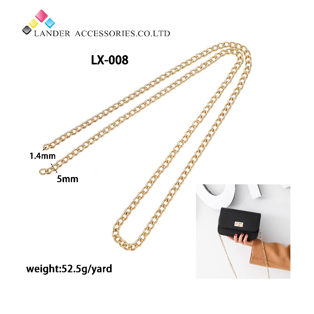 Bags Bag Chain Strap กระเป๋าสะพายข้างผู้หญิง LANDER / Chain / LX-008 / Shiny Gold