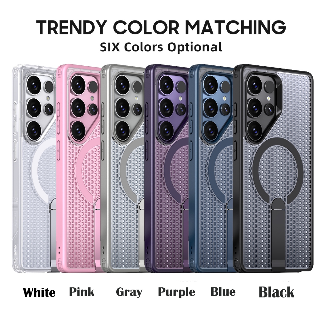 ปลอก hp Hybrid Air Hole Standing Case สําหรับ Samsung s25 ultra samsung s24+ / s25 + samsung s24 / s