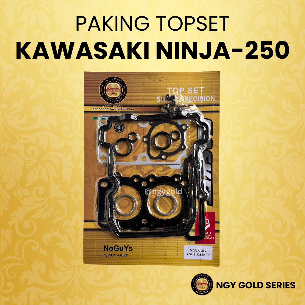 NGY Topset ปะเก็นสําหรับ Kawasaki NINJA-250 รถจักรยานยนต์