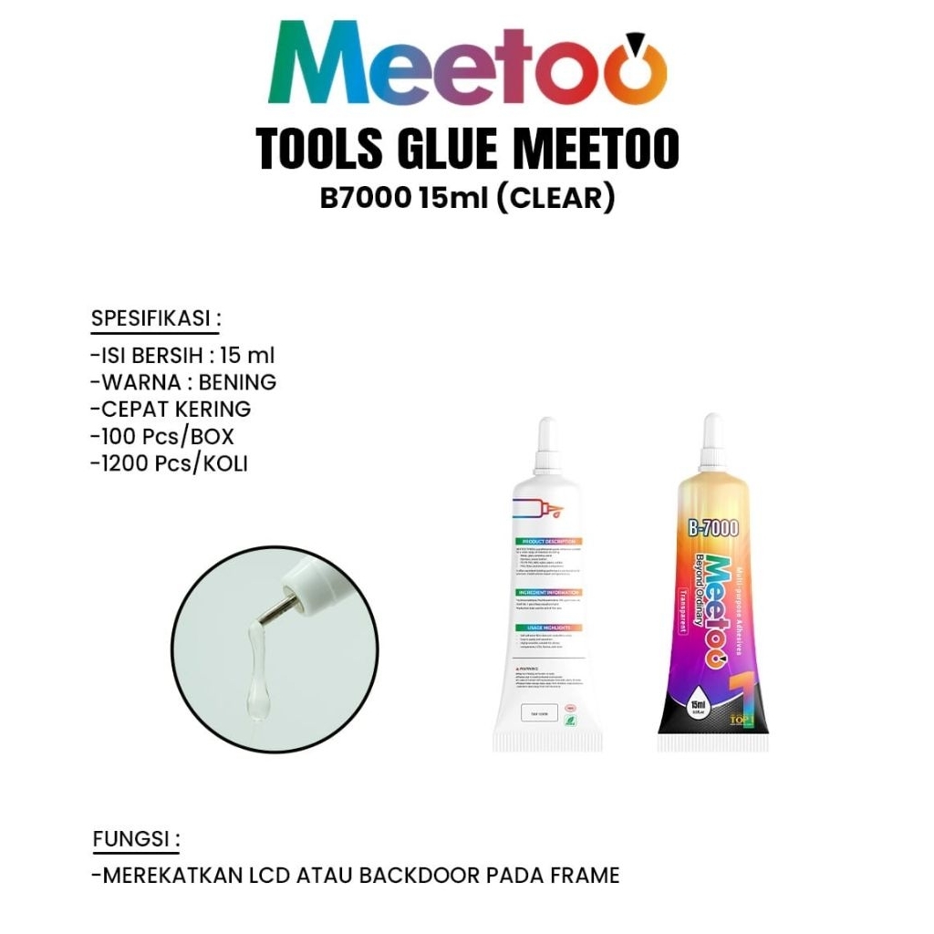 MEETOO B7000 LCD TOUCHSCREEN BACK COVER GLUE