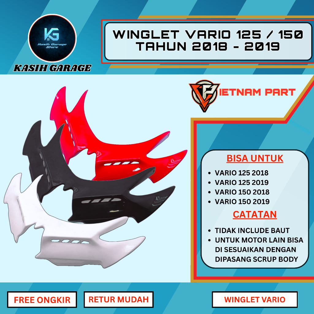 WINGLET VARIO WINGLET VARIO 125 WINGLET VARIO 150 WINGLET VARIO LED OLD WINGLET VARIO ใหม่