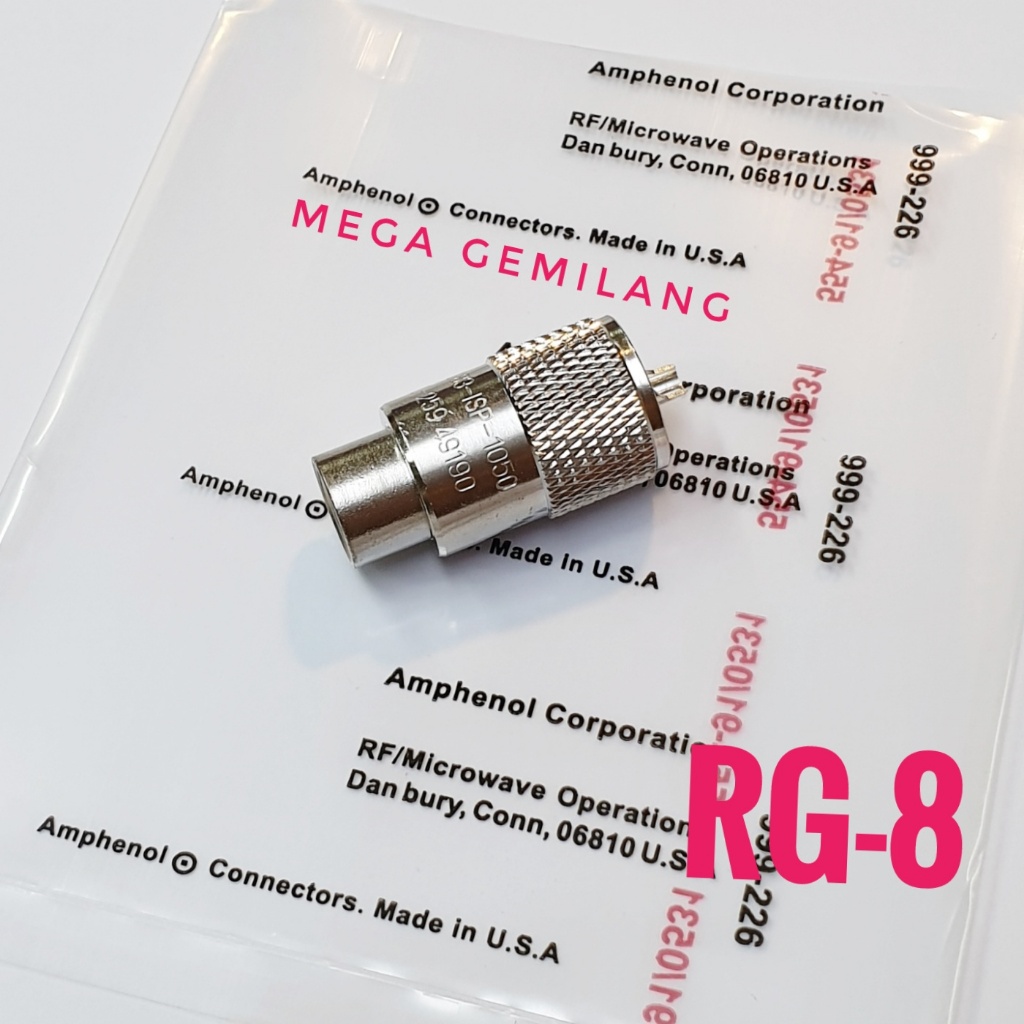 ขั้วต่อ Amphenol ยี่ห้อ RG8 PL Jack PL สําหรับสาย RG 8