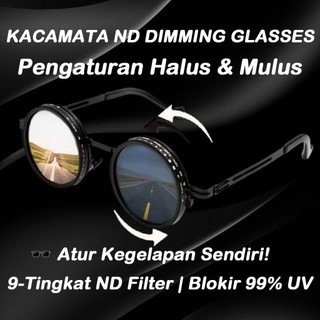 Hadiah Lebaran Kacamata Hitam ND9 Filter Anti Gores UV400 Adjustable Polarized Pria Kaca mata Sunglasses