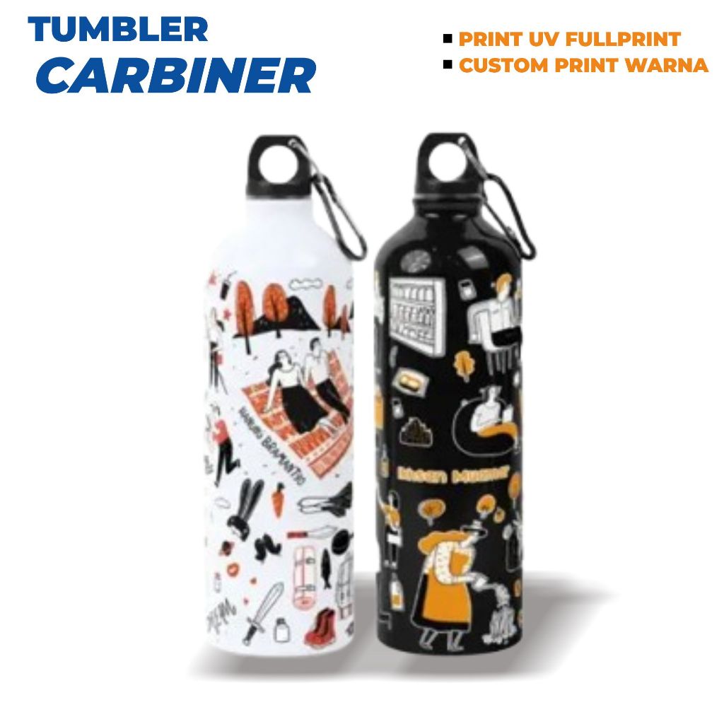 Custom Tumbler Carbiner Sport UV Print - Fullprint