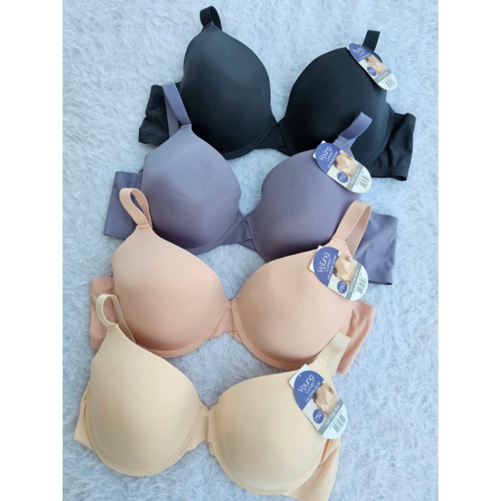 FULL CUP UNDERWEAR BRA 34D 36C 36D 38D NORMAL FOAM YOUNG CURVES by YOUNG HEARTS PLAIN WOMENS BH C03-