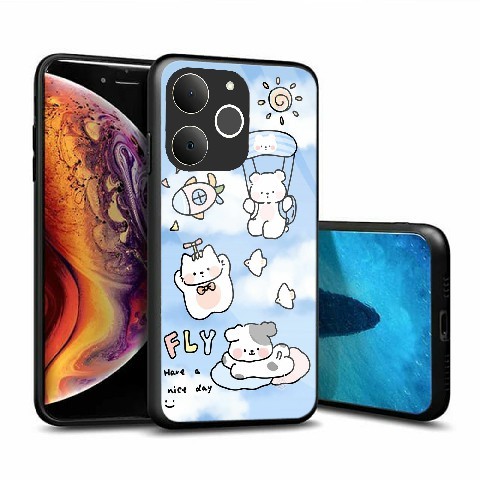 [K04] Softcase Glass สําหรับ Realme Note 70 / Note 70T เคสเคลือบเงา Realme Note 70 / Note 70T Case R