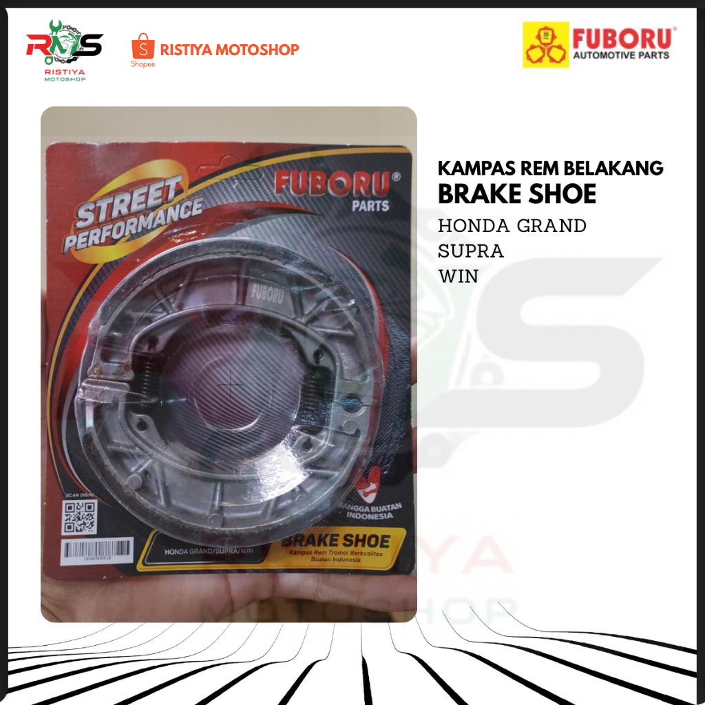ผ้าเบรกหลังสําหรับ HONDA GRAND / SUPRA / WIN MOTORCYCLES | รองเท้าเบรก FUBORU DRUM