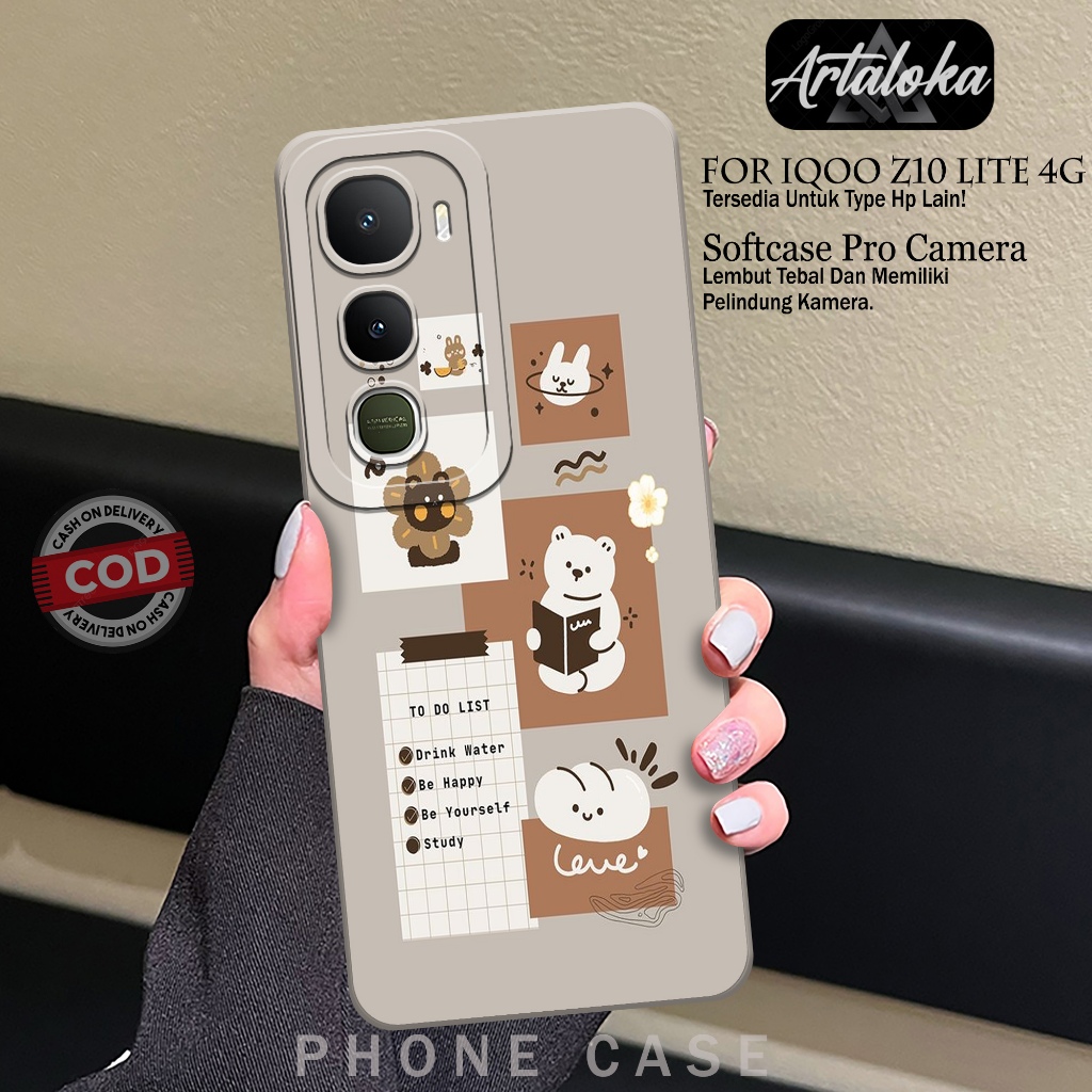 Softcase Hp IQOO Z10 LITE 4Gแฟชั่นกรณีการ์ตูนKesing IQOO Z10 LITE 4GซิลิโคนTPU Proกล้องIQOO Z10 LITE