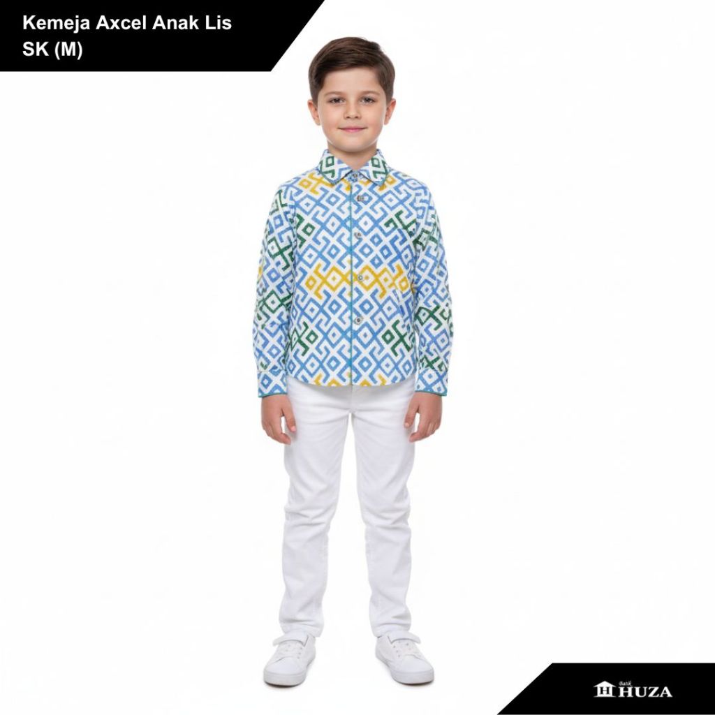 KEMEJA Batik Huza เสื้อแขนยาวเด็ก เสื้อ Axcel สําหรับเด็ก Lis SK (M)
