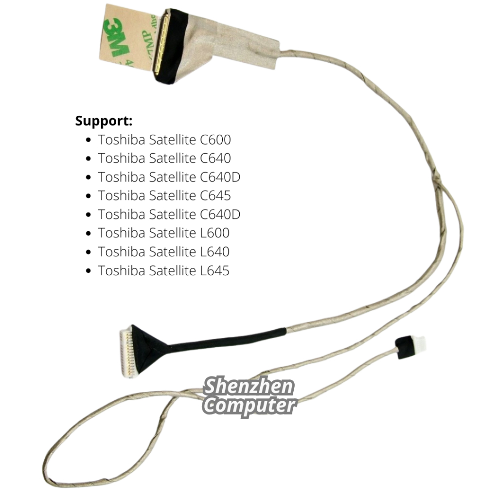 สาย LCD สาย Toshiba Satellite C600 C640 C640D C645 C640D L600 L640 L645 lvds ยืดหยุ่นยืดหยุ่น