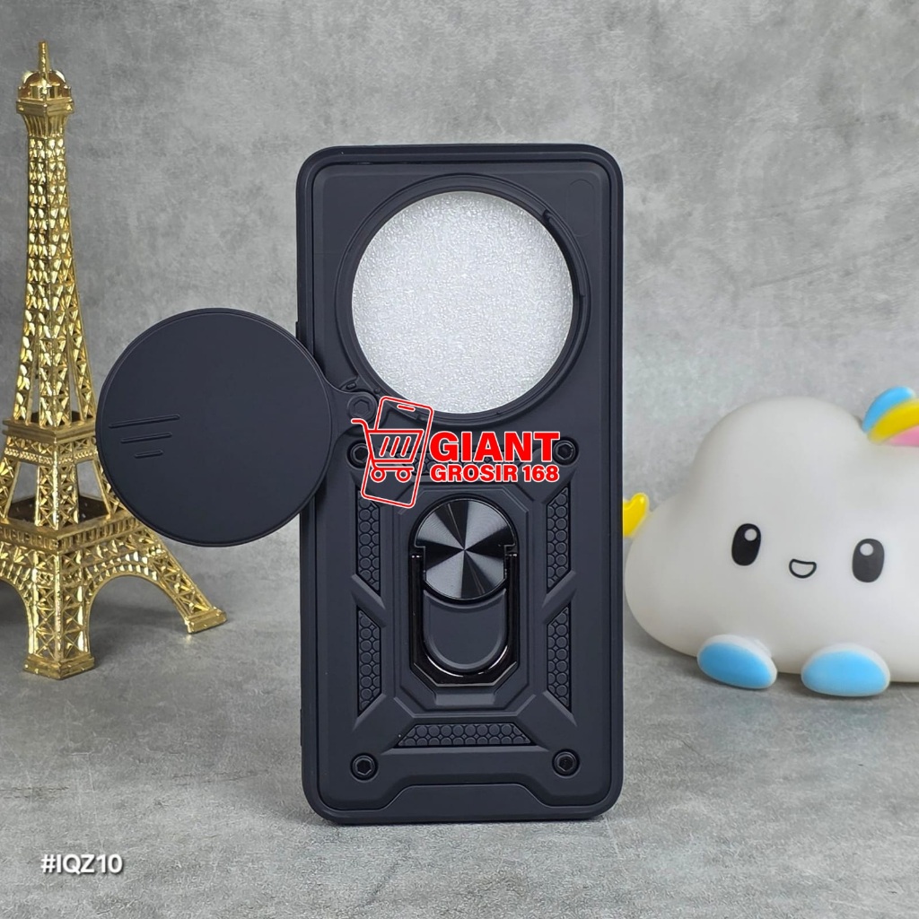 IQoo Z10 5G iQoo Z10 Lite iQoo Neo 10 5G กรณีหุ่นยนต์สีดําสไลด์ป้องกันกล้อง iQoo Z10 5G iQoo Z10 Lit