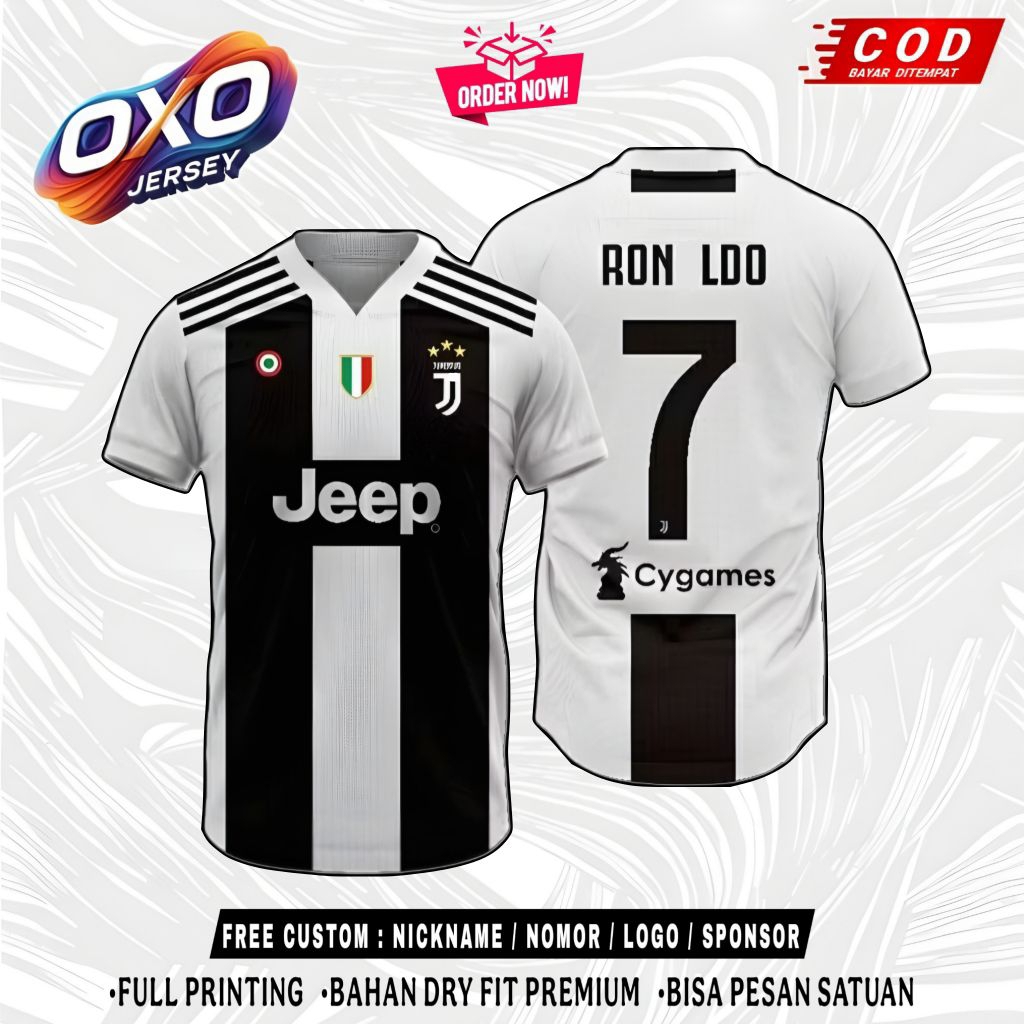 JUVE JERSEY CR 7 EDITION ฟรีชื่อและหมายเลข