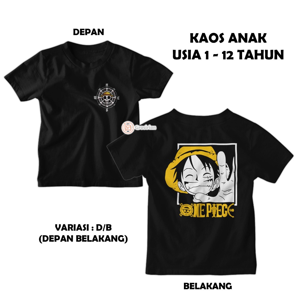 LUFFY ONE PIECE CHILDRENS T-SHIRT - LUFFY ONE PIECE 2 ANIME CHILDRENS T-SHIRT, CHILDRENS CLOTHES 1 -