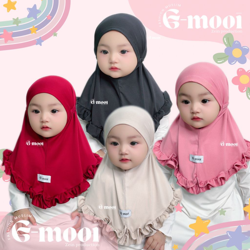 G-MOOI ฮิญาบเด็ก 0-6 เดือน 1-4 ปี GOTHIC HIJAB ผ้าคลุมฮิญาบเด็ก ผ้าคลุมผมเด็กแรกเกิด