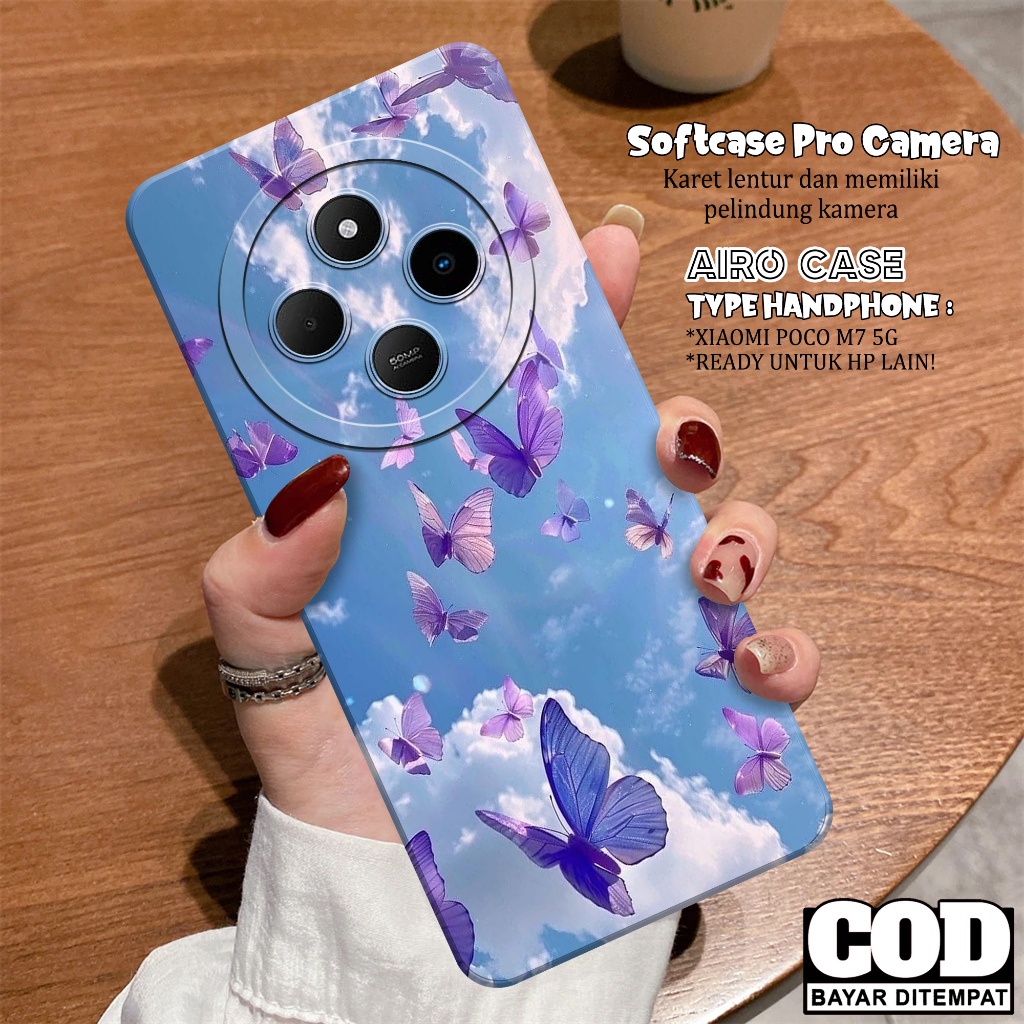 เคส XIAOMI POCO M7 5G 2025 - เคส XIAOMI POCO M7 5G 2025 Softcase - เคสแฟชั่นผีเสื้อ - เคส XIAOMI POC