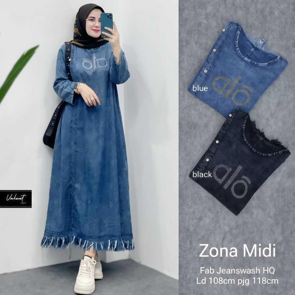 Zona/Mola Womens Midi Dress By Valent Hijab