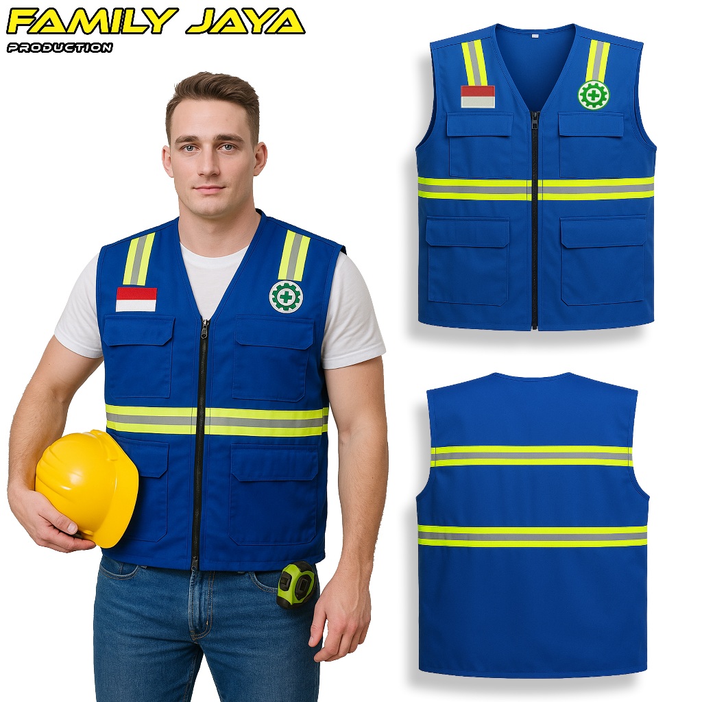 SAFETY VEST FIRST K3 FIELD VEST SAFETY VEST PROJECT VEST DRILL MATERIAL - BLUE K3 SAFETY VEST