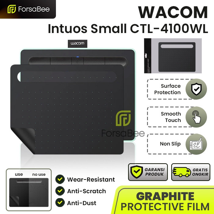 LAYER FORSABEE - ฟิล์มป้องกันกราไฟท์สําหรับ Wacom Intuos CTL-4100WL Anti-Scratch Screen Guard Protec