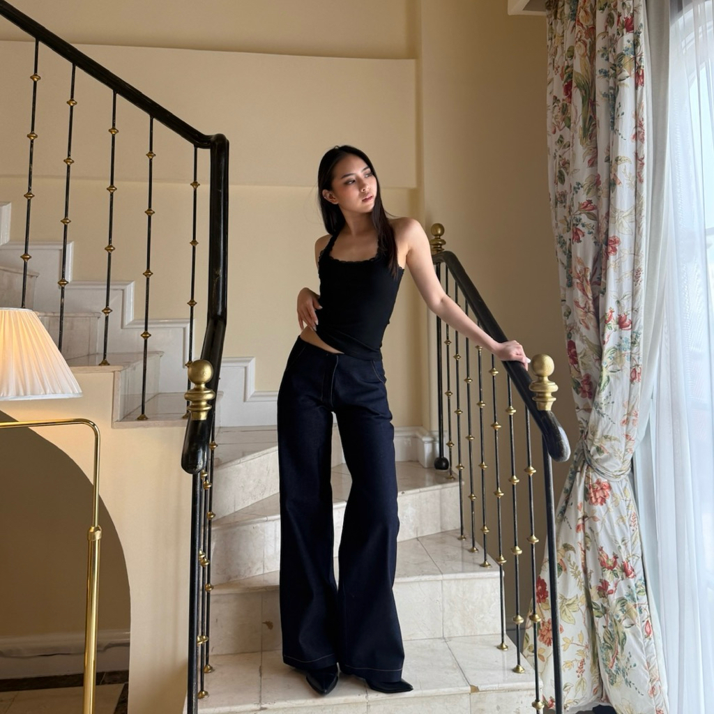 กางเกงยีนส์เอวต่ํา Mandy Denim - WEAR.THREEK